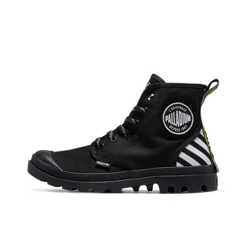 Palladium Pampa Smiley DT Wear Resistant Slip Resistant High Top Canvas Shoes Unisex Black