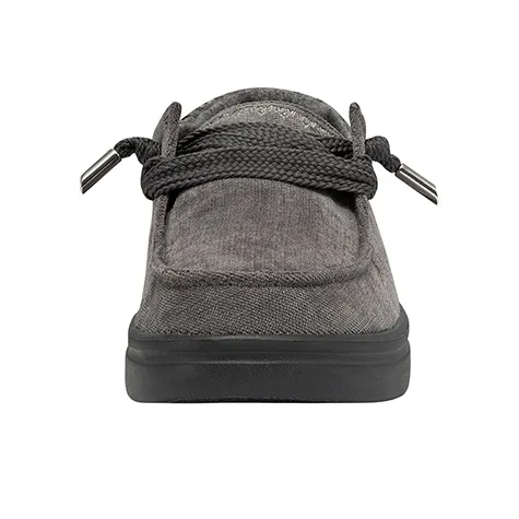 Heydude Canvas Shoes Women's Low Top Charcoal Gray-5
