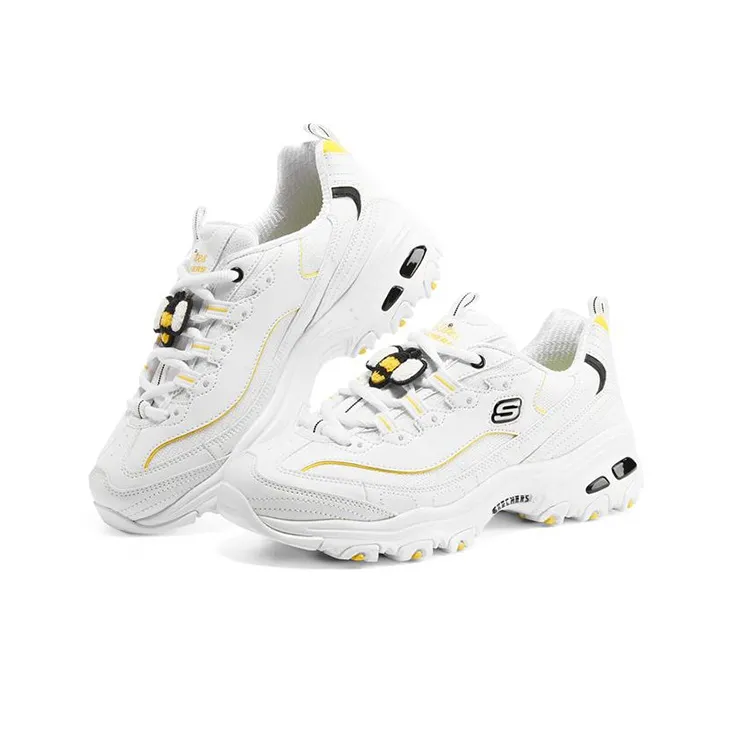 Skechers D'Lites 1.0 'White Yellow' Women's-2