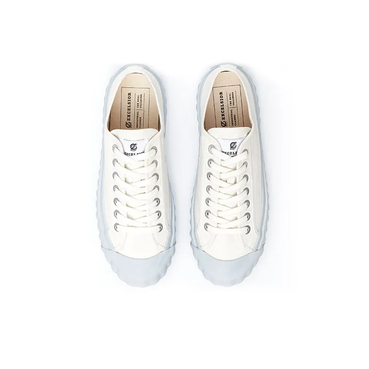 Excelsior Canvas Shoes Unisex Low Top White/Blue-3