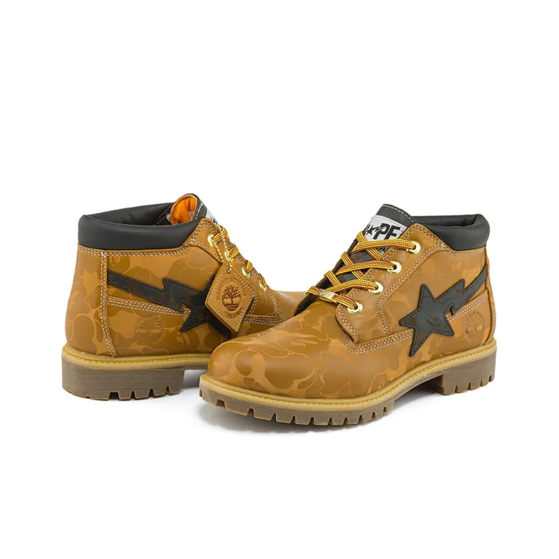 Timberland X Bape Nelson Premium Waterproof Chukka Boots 'Wheat And Chocolate'-4