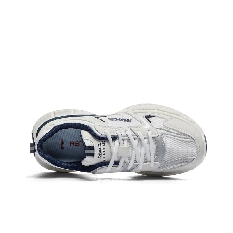 RENBEN Low Top Chunky Sneakers Men's White Blue-2