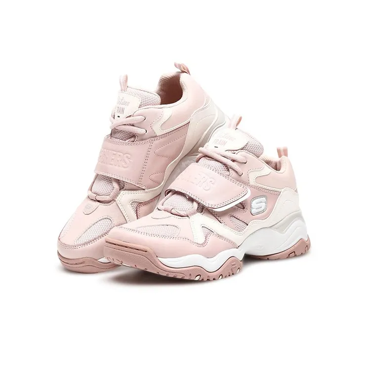 Skechers D Lites Train Mid Top Daddy Shoes Pink/White Women's-2