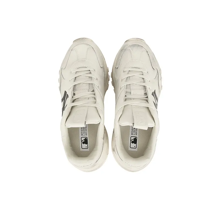 MLB Big Ball Chunky Chunky Sneakers Unisex Low Top Beige-3