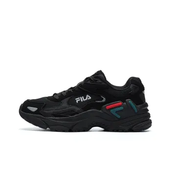 FILA FUSION Catapult Abrasion Resistant Breathable Low Top Chunky Sneakers Women's Black