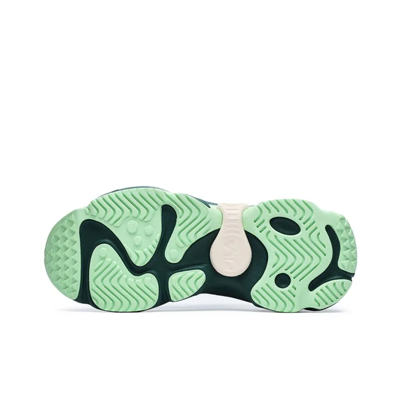 FACETASM x FILA FUSION Low Top Chunky Sneakers Women's Black Green-4