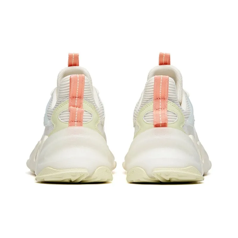 Anta Shock Absorbers Slip Resistant, Abrasion Resistant, Breathable Low Top Chunky Sneakers Women's Light Beige White-3