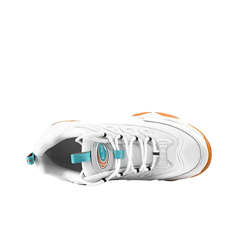 KELME Anti-Slip And Wear-Resistant Height Increasing Breathable Coverage Low-Top Chunky Sneakers Unisex White Brown-1