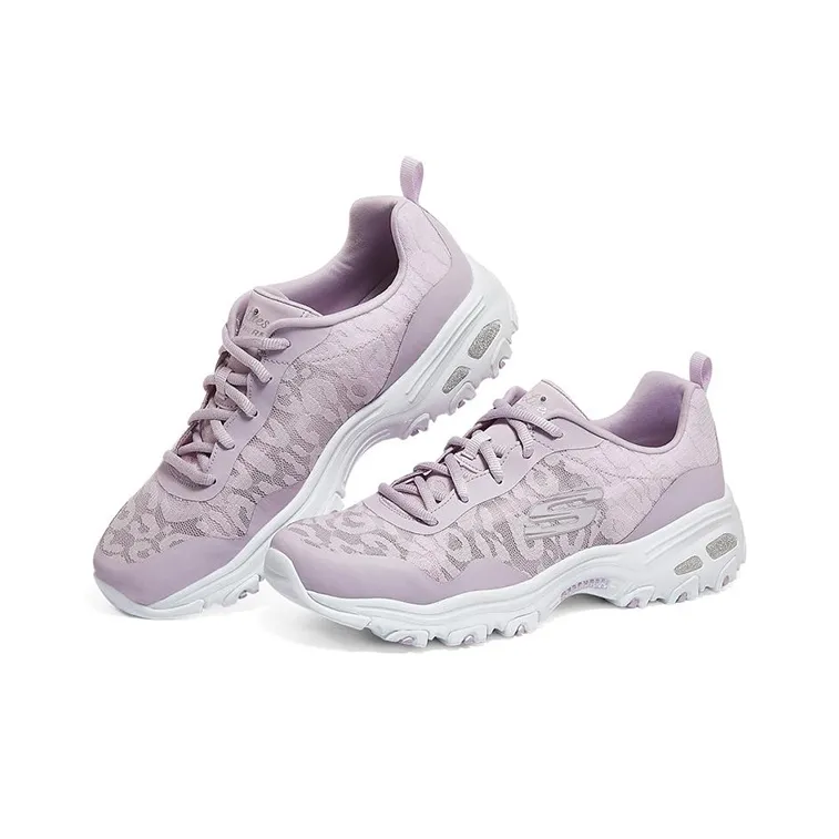 Skechers D'LITES 1.0 Anti Slip And Wear Resistant Breathable Low Top Chunky Sneakers Women's Lavender-2