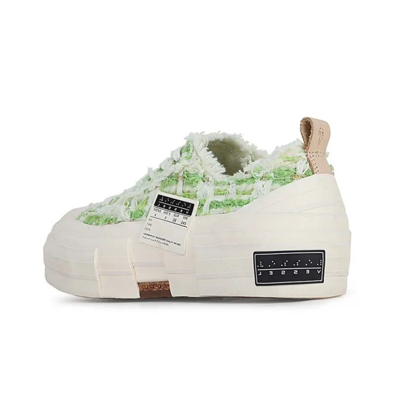 VESSEL G.O.P. Lows 'Grass Tweed' Low Top Canvas Shoes Unisex Green Photochromic-7