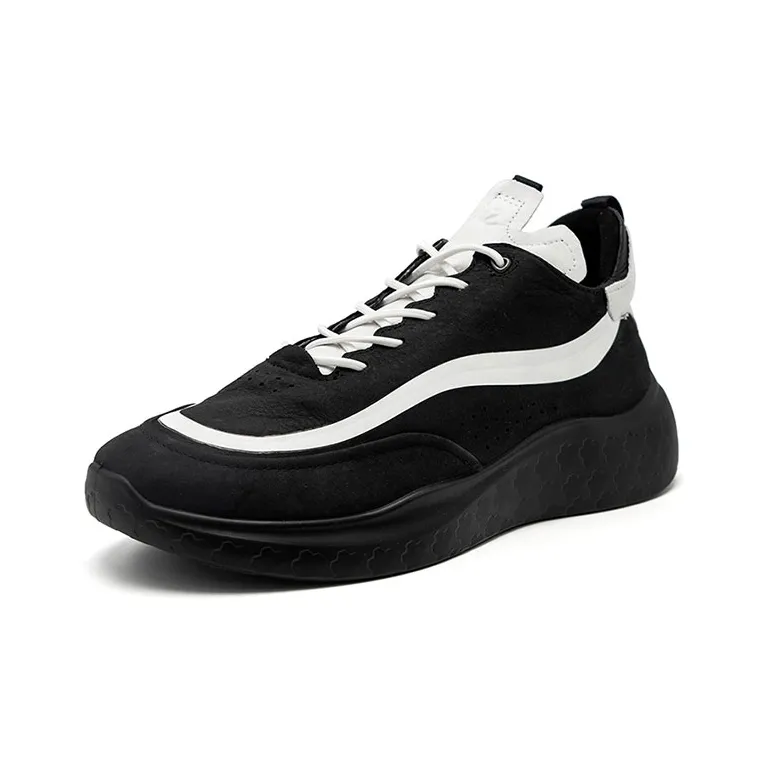 Ecco Yue Dong Chunky Sneakers Men Low Top Black-1