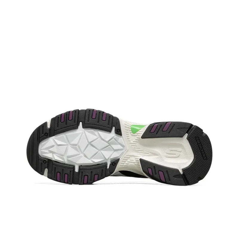 Skechers Stamina V2 Chunky Sneakers Women's Low Top Black/White/Lemon-4
