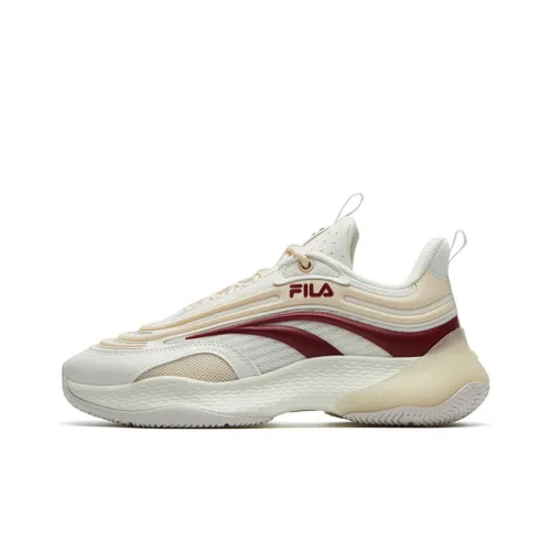 FILA FUSION Ray 2 Chunky Sneakers Women's Low-Top Off White/Red