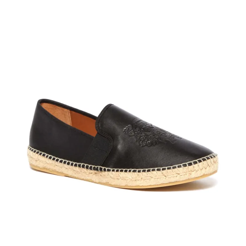 KENZO Elasticated Tiger Espadrilles Casual Single Shoes Men's Black-2