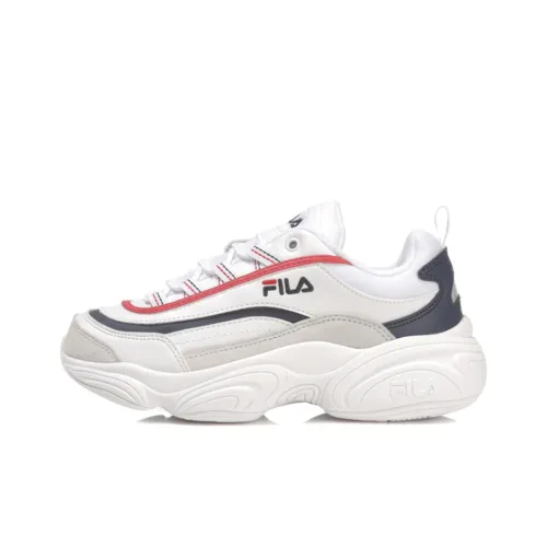 FILA Ray Chunky Sneakers Unisex Low-Top White/Red/Black