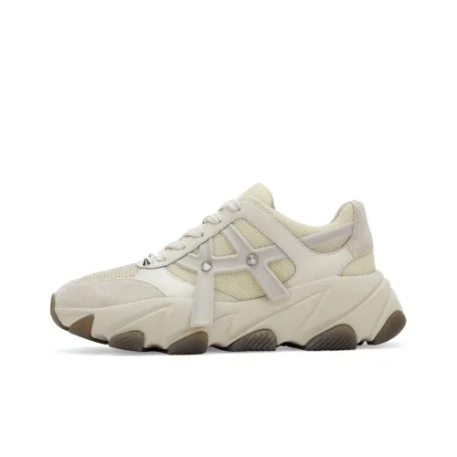 ASH Chunky Sneakers Women's Low-Top Beige Yellow