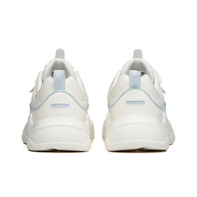 ANTA Chunky Sneakers Women's Low-Top White/Gray/Blue-4