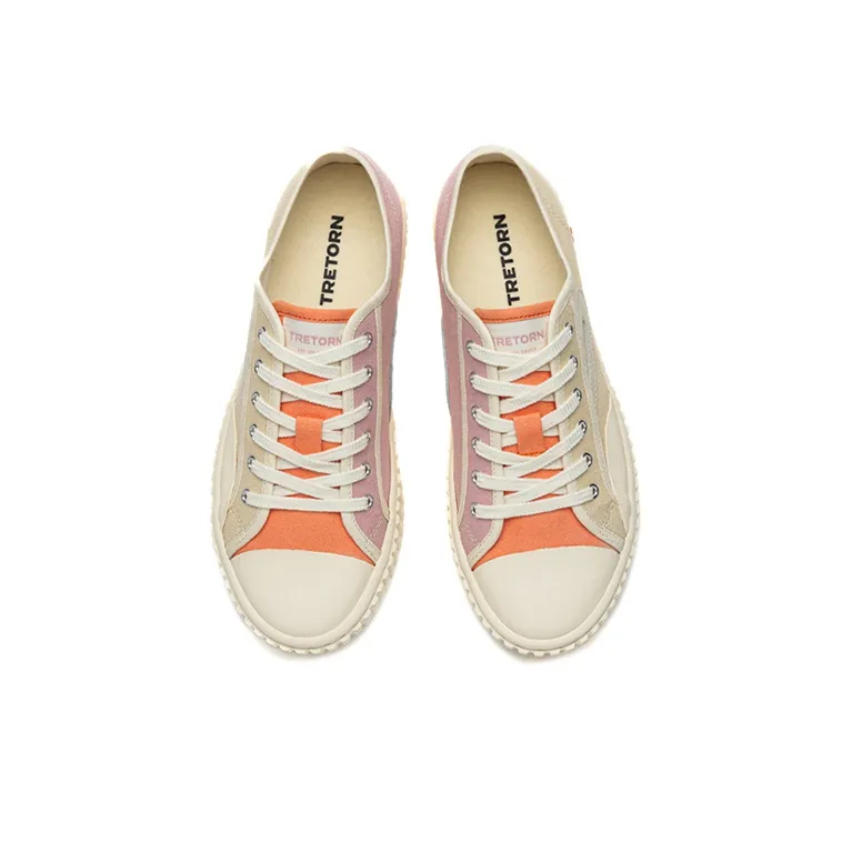 TRETORN Anti-Slip Wear-Resistant Low-Top Canvas Shoes Women's Beige-2