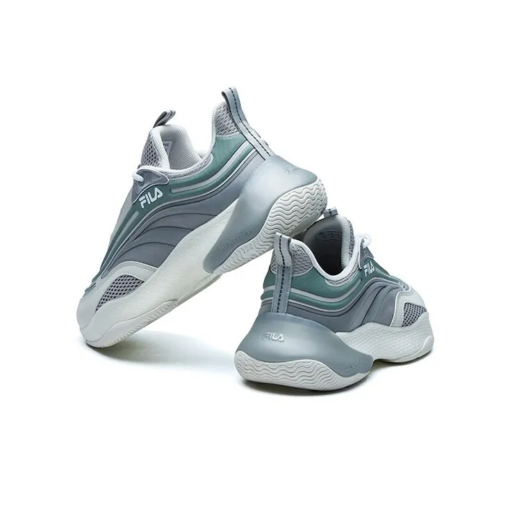FILA FUSION Ray 2 Cushioned Slip Resistant Abrasion Resistant Breathable Low Top Chunky Sneakers Men's Iceberg Green-3