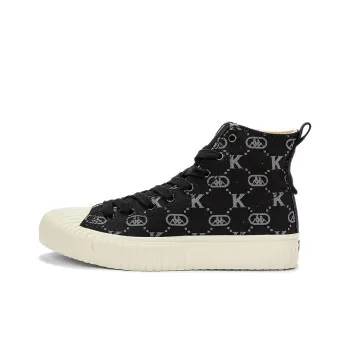 Kappa High Top Canvas Shoes Unisex Black