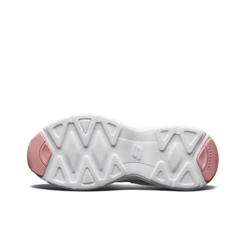 Skechers D'LITES Series Cushioning Anti Slip And Wear Resistant Low Top Chunky Sneakers Women's White-4
