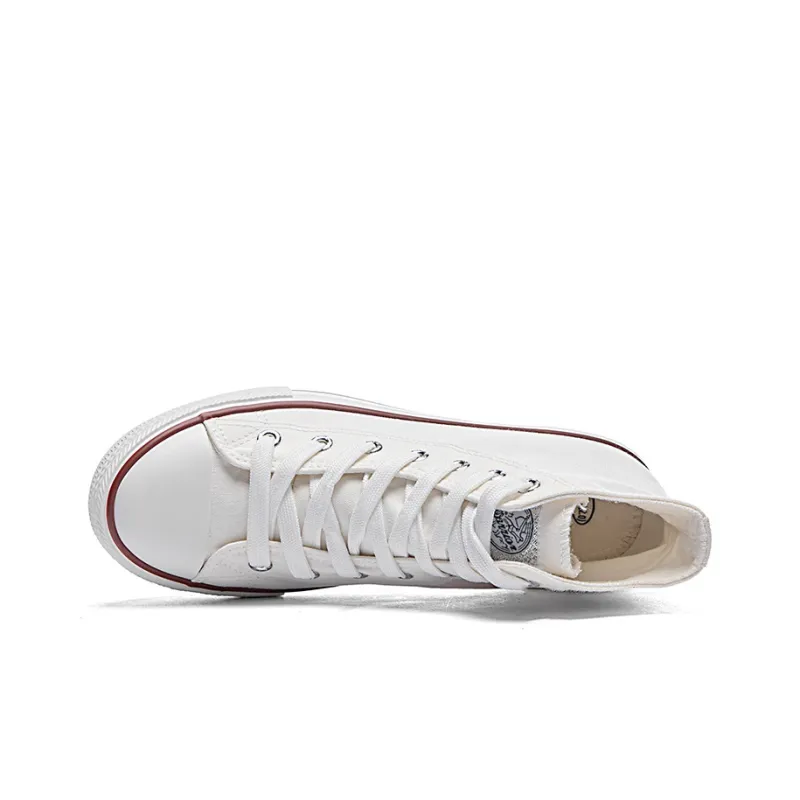 Warrior Wear resistant And Lightweight High Top Canvas Shoes Unisex White-2