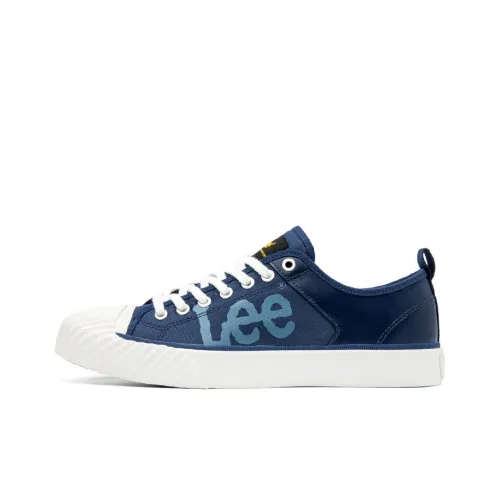 Lee Canvas Shoes Men Low-Top Blue