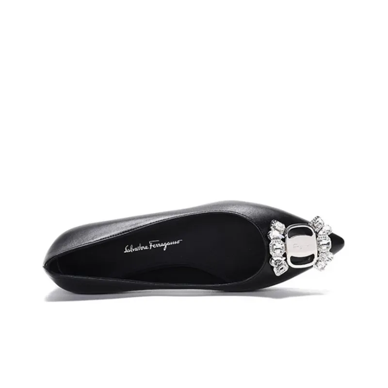 FERRAGAMO Casual Single Shoes Women's Black-4