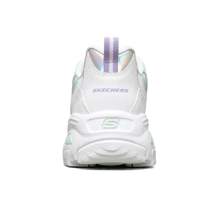 Skechers D'LITES 1.0 Cushioning Abrasion Resistant Breathable Low Top Chunky Sneakers Women's Light Green-3
