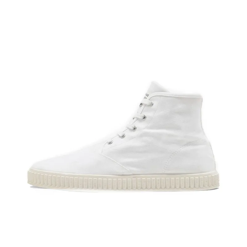 Maison Margiela Slip Resistant High Top Canvas Shoes Men's White-0
