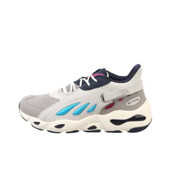 LiNing Butterfly Non slip Lightweight Low Top Chunky Sneakers Unisex Gray Blue