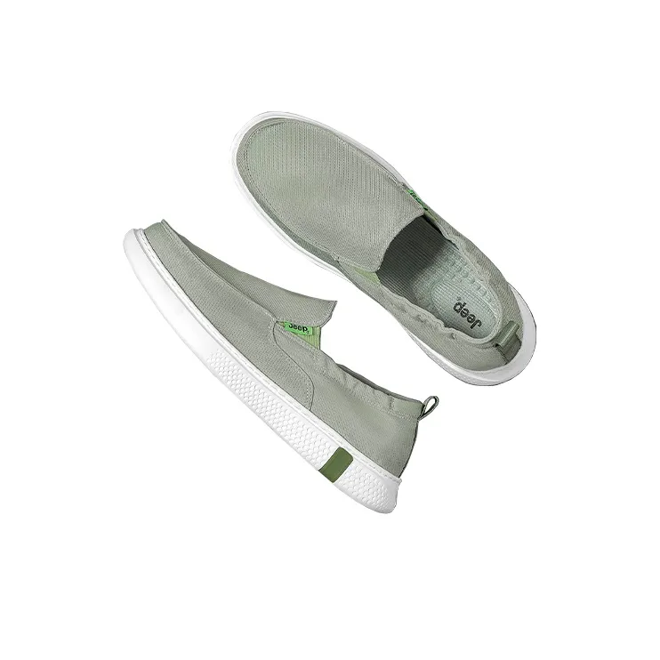 Jeep Breathable And Wear resistant Low Top Canvas Shoes Men's Green-2