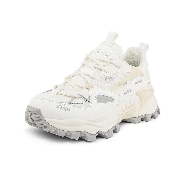 Kappa Cushioning Anti Slip And Wear Resistant Low Top Chunky Sneakers Unisex Ecru-1
