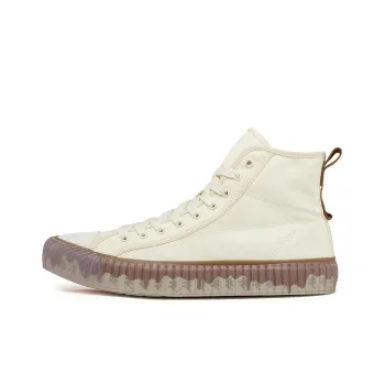 Kappa Breathable And Lightweight High Top Canvas Shoes Unisex Winter Day White