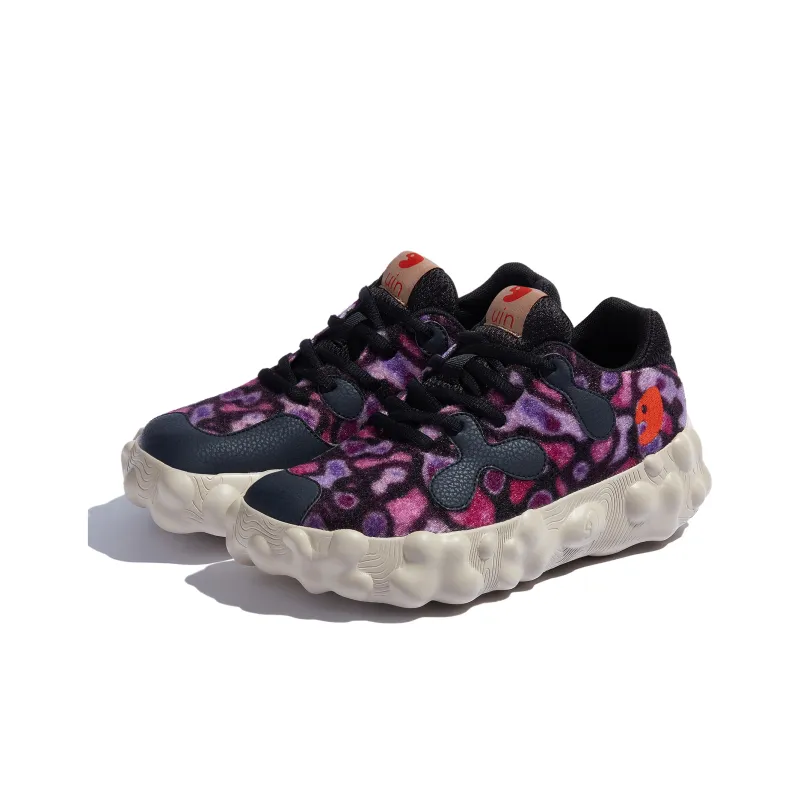 U.IN Women's Casual Shoes Women's Low Top Purple Panther Print-4