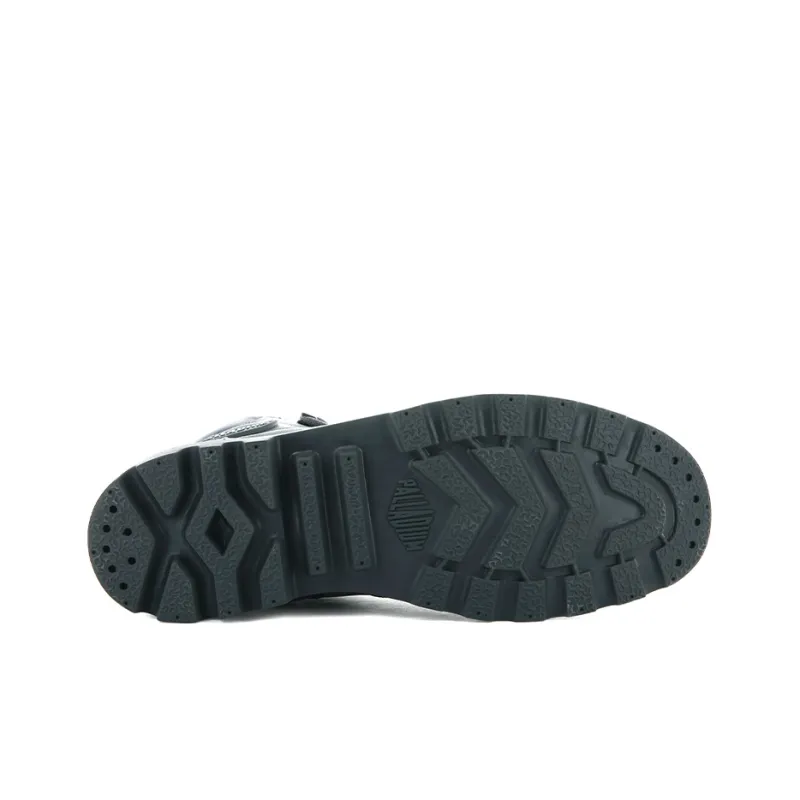 Palladium Pampa Sc Recycle WP+N Anti-Slip And Wear-Resistant Water-Resistant High-Top Canvas Shoes Unisex Gray-4