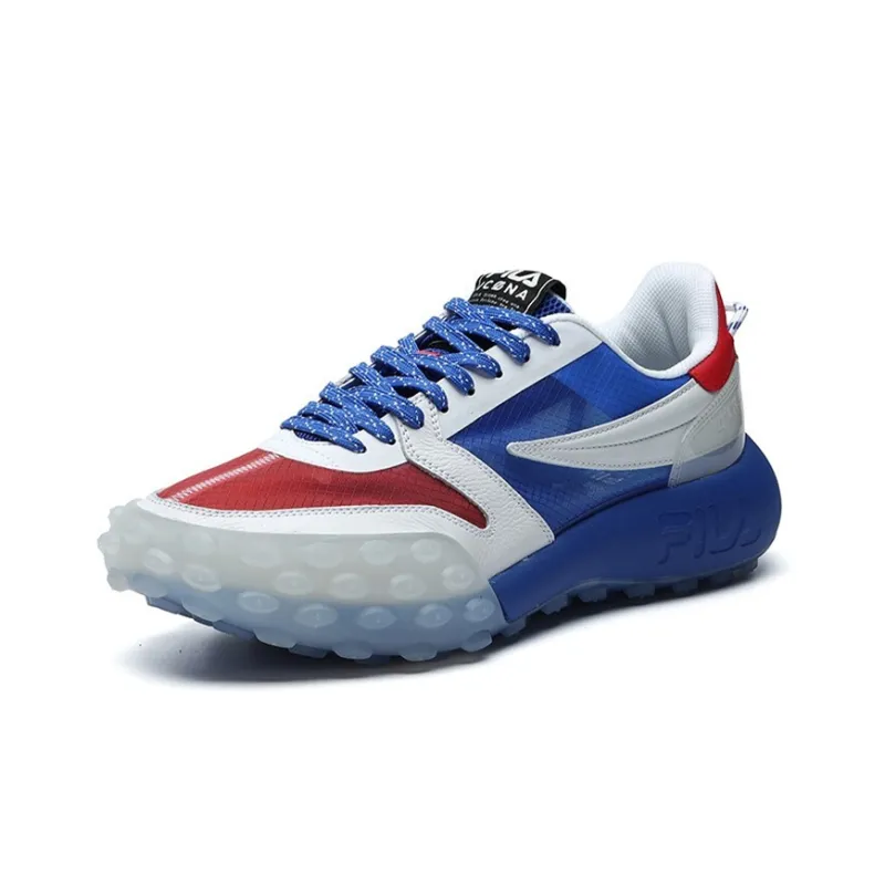FILA Gara Cushioning Anti-Slip Wear-Resistant Breathability Low-Top Chunky Sneakers Men's Dazzling Blue-2
