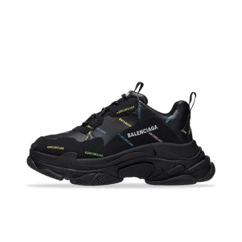 Balenciaga Triple S AllOver Logo Black Multicolor