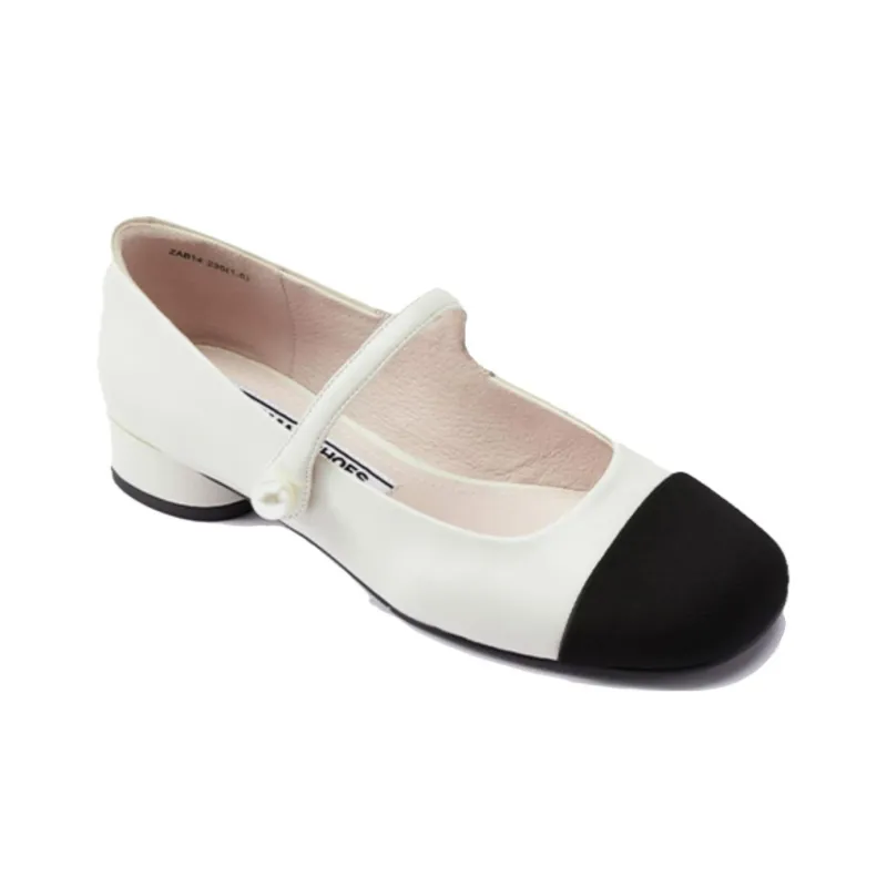 TOOMANYSHOES Fleeing Sweetheart Casual Single Shoes Women's Ecru-1