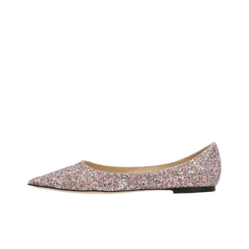 Jimmy Choo LOVE Flat Women's Casual Shoes Women's Pink