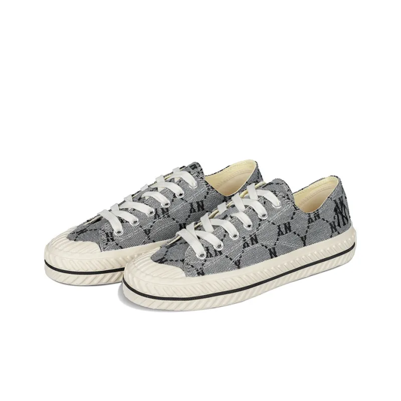 MLB NY Slip Resistant Low Top Canvas Shoes Unisex Gray-2