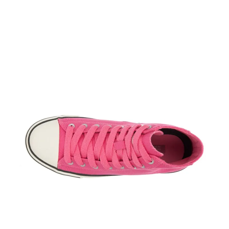 LiNing Wear resistant And Lightweight High Top Canvas Shoes Women's Pink White-2