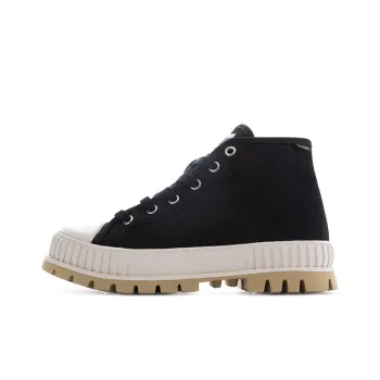 Palladium Pallashock Mid OG Durable Breathable High Top Canvas Shoes Unisex Black