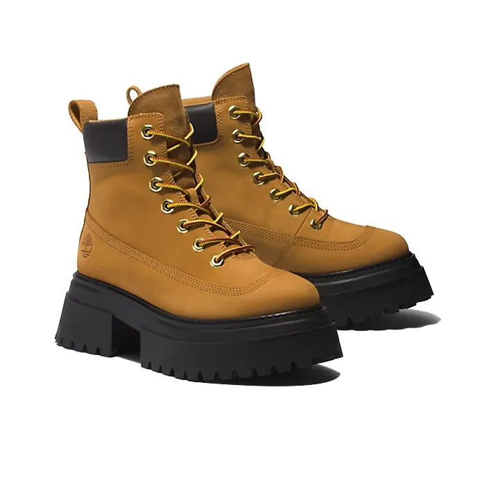 Timberland Sky 6 Inch Lace Up Boots 'Wheat Nubuck' Women's-3