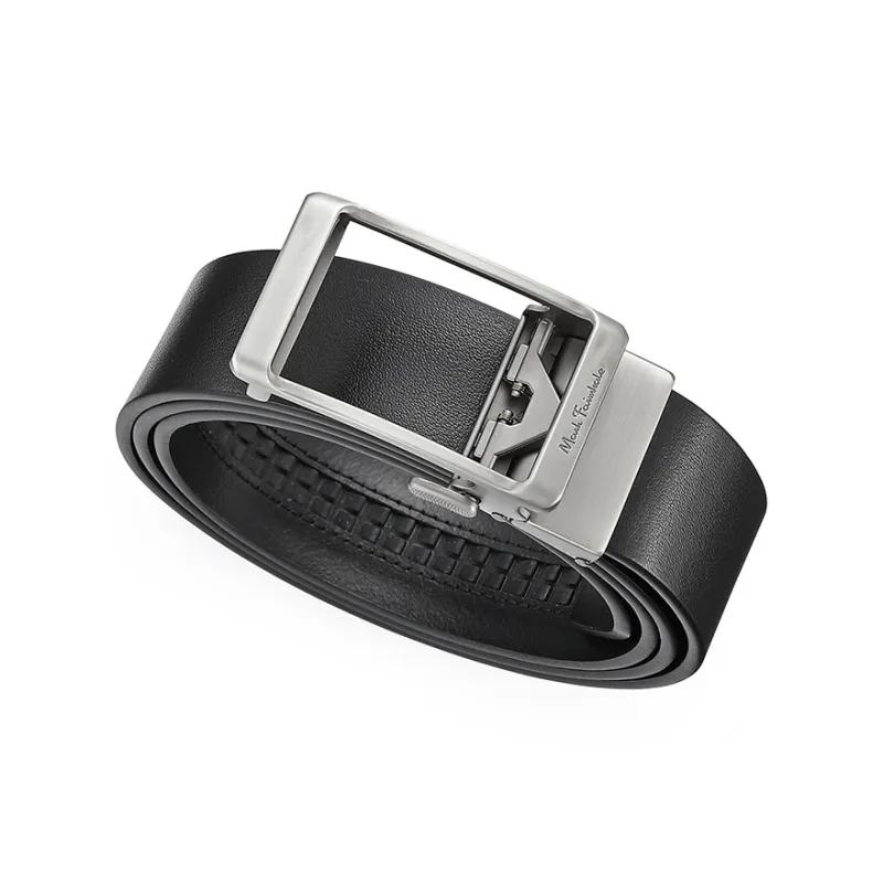FAIRWHALE Top Grain Seamless Cow Leather Automatic Buckle Genuine Leather Belts Men's Width 3.5CM-2