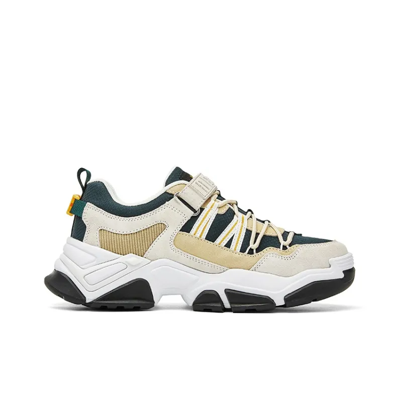 Lee Shock Absorbers Slip Resistant, Abrasion Resistant, Breathable Low Top Chunky Sneakers Men's Light Beige-1
