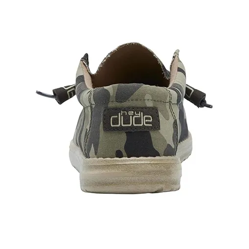 Heydude Canvas Shoes Men Low Top Camouflage-5