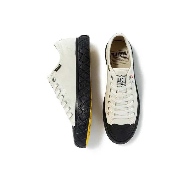 Palladium Palla Ace Anti Slip And Wear Resistant Breathable Low Top Canvas Shoes Unisex Ecru-3