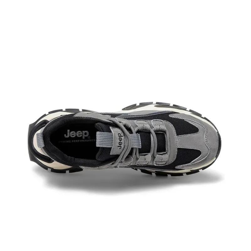 Jeep Wear Resistant Low Top Chunky Sneakers Men's Gray-3