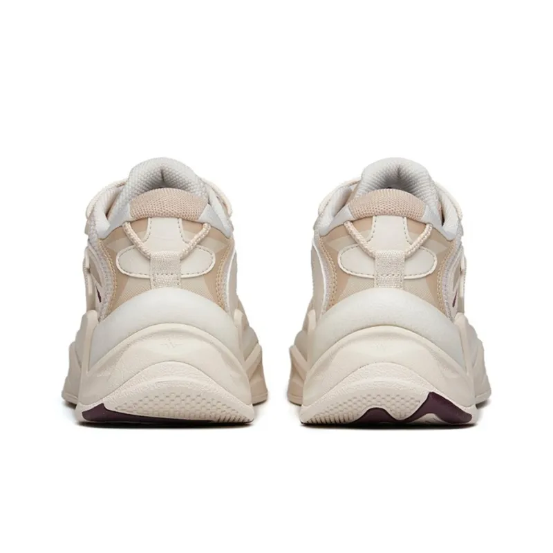 Anta Anti-Slip And Wear-Resistant Breathable Low-Top Chunky Sneakers Women's Muddy Sandy Gray-3